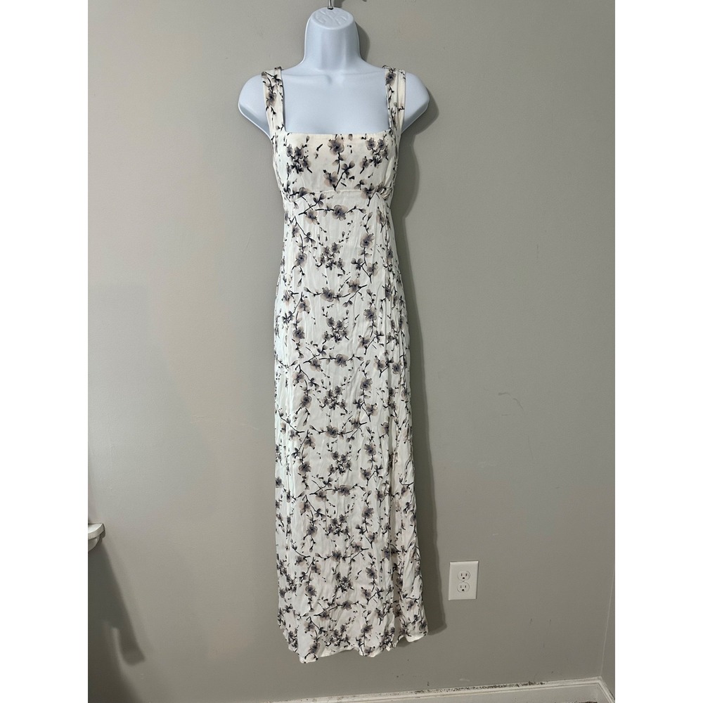 OHSEVENDAYS FLORAL CAROLINE DRESS VISCOSE SATIN EUC SIZE M‎ - Picture 2 of 10